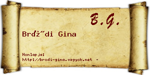 Bródi Gina névjegykártya